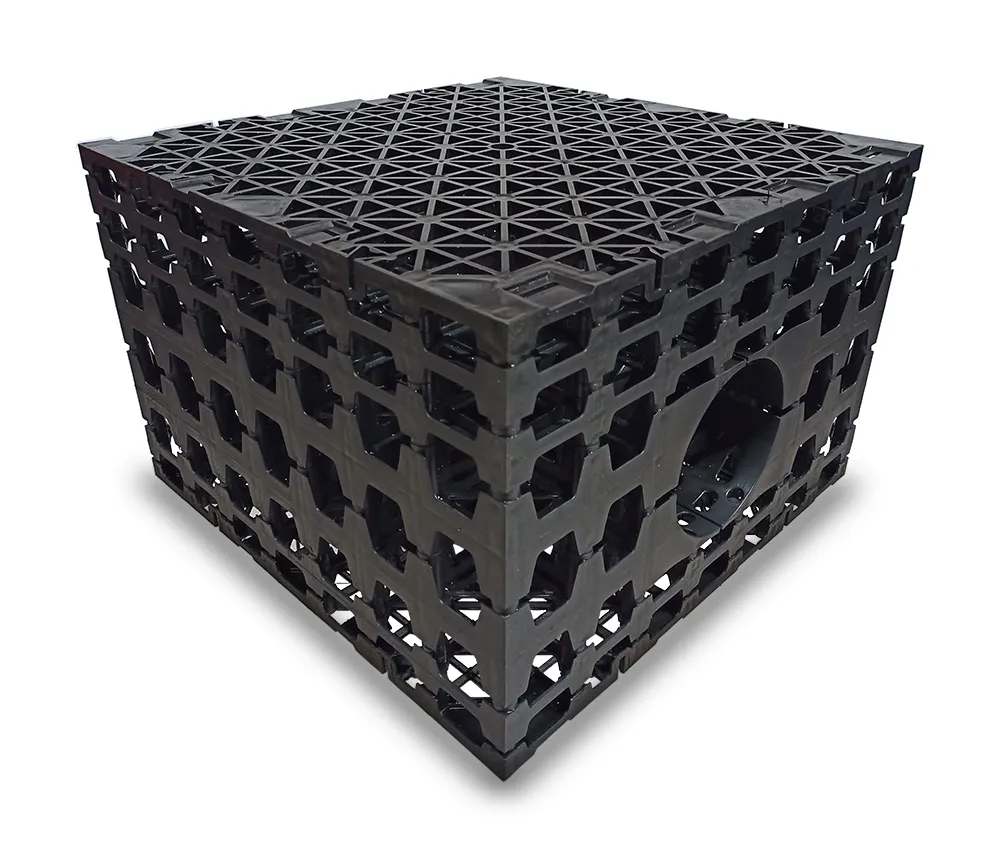 Sickerbox 200 Liter schwer blank – 60 x 60 x 60 cm | 2 x 175 mm, ITK