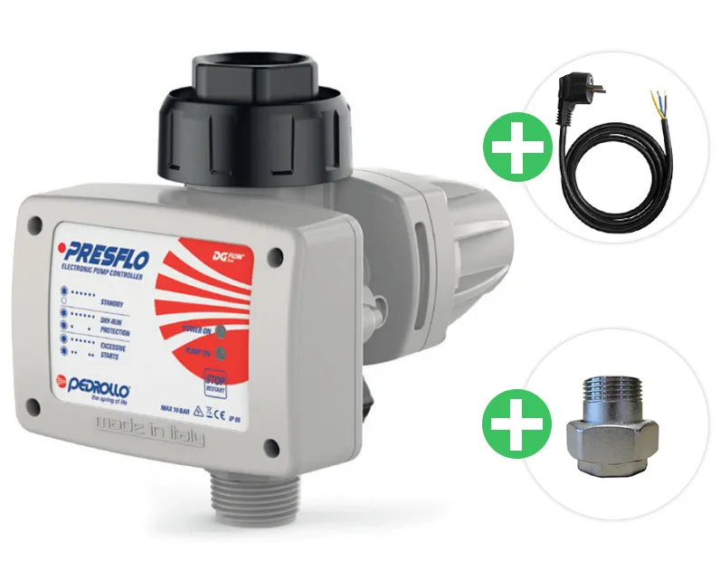 Pedrollo Presflo PF1215 - 2 PS / 1,5 kW | Kabel & Kupplung